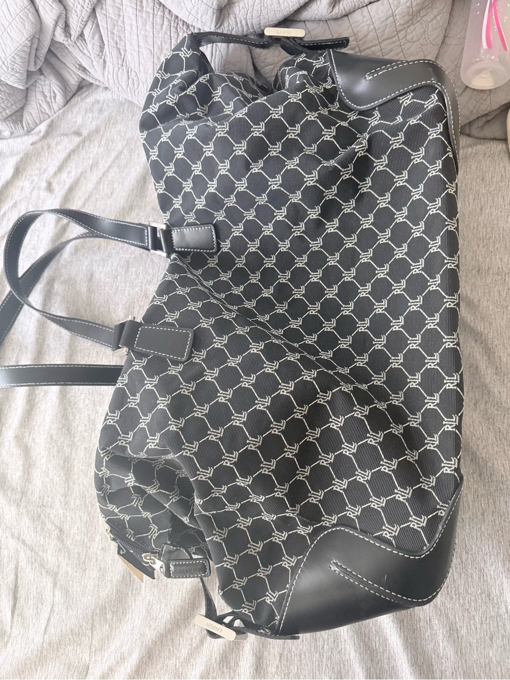 Ralph Lauren RL Series 1000 Monogram Black Weekender